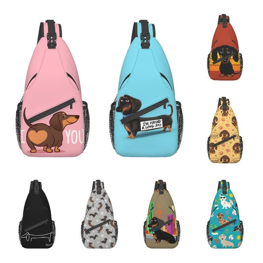 Crossbody Sling Wiener Dog Backpack