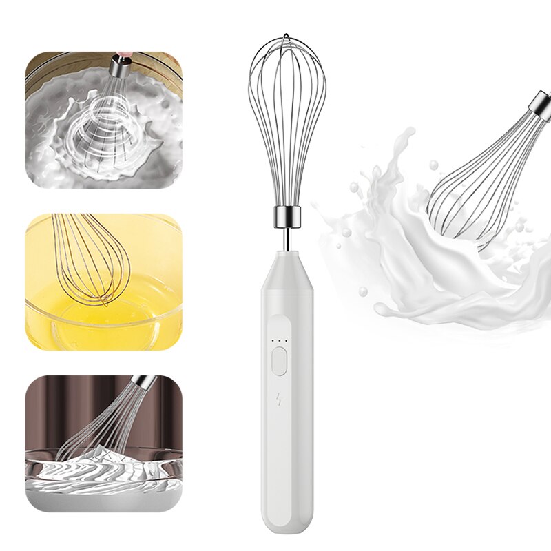 Electric Milk Frother Handheld Egg Beater Coffee Milk Drink Egg Mixer