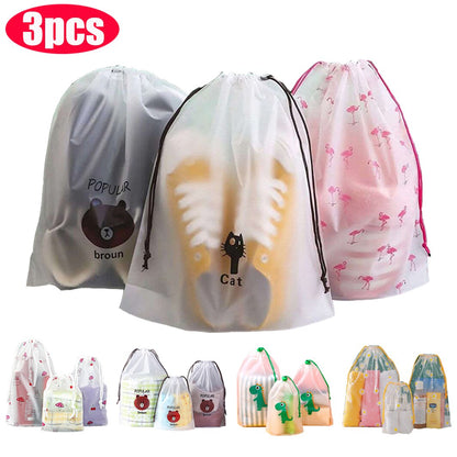 3pc Travel Shoes Cloth Organizing Bag