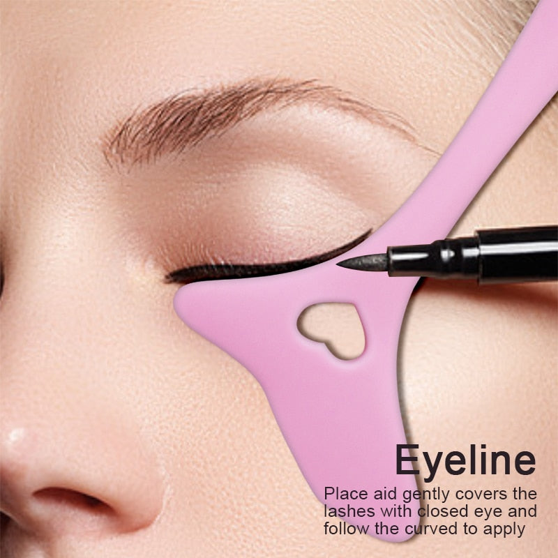 Silicone Eyeliner Makeup Stencils Wing Tips Mascara Drawing Tool