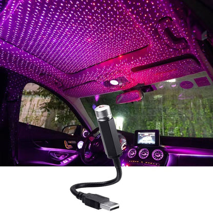 LED USB Car Roof Star Night Light Projector Atmosphere Galaxy Lamp